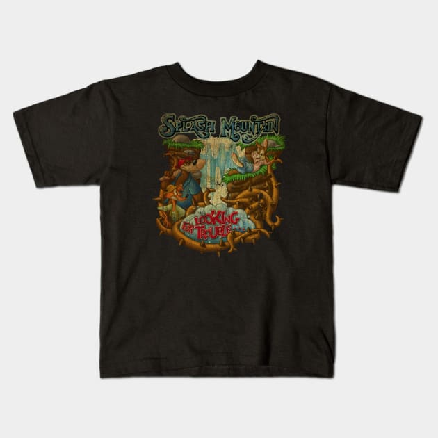 TEXTURE -  VINTAGE LOOKING FOR TROUBLE Kids T-Shirt by tresnoku